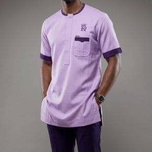 Tunique élégante disponible sur la boutique de vêtements homme Royal Design.pour homme, style moderne et élégant par Royal Design, disponible à Pointe-Noire.